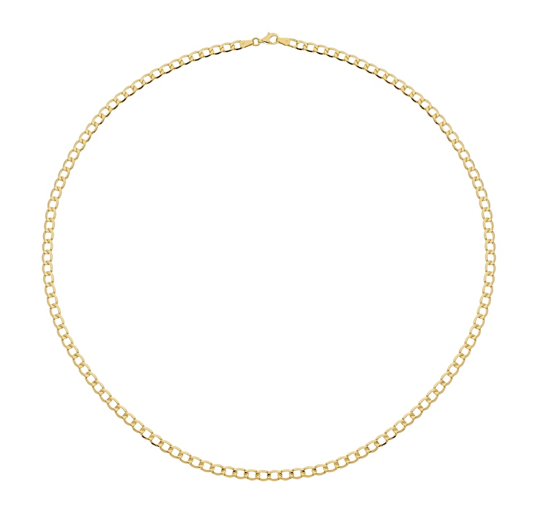 9ct Yellow Gold 22 Inch Curb Chain