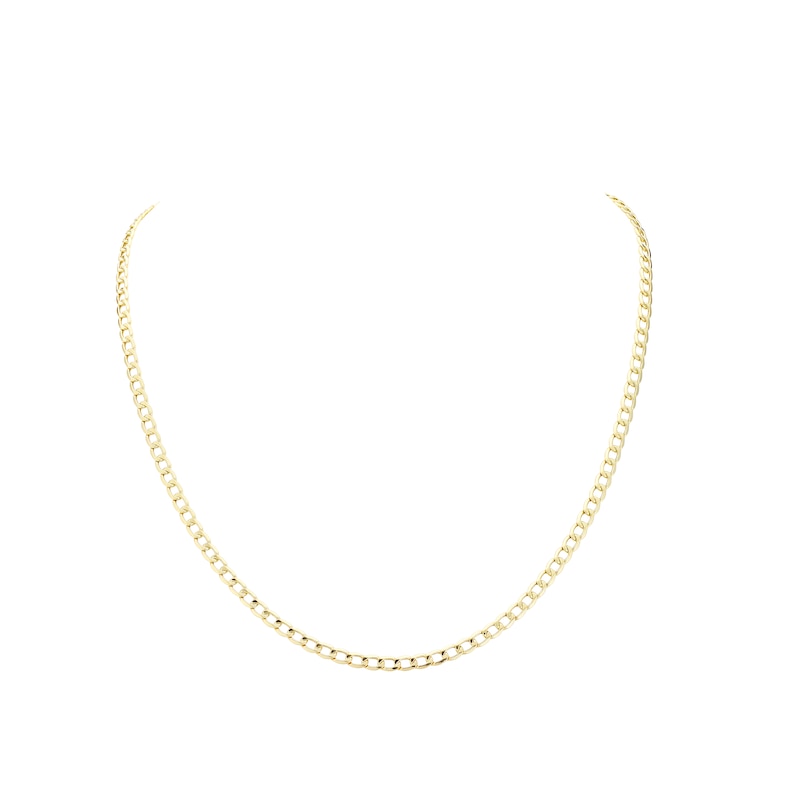 Main Image 4 of 9ct Yellow Gold 22" Curb Chain