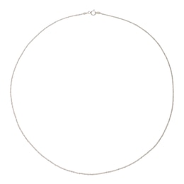 9ct White Gold 20" Dainty Criss Cross Chain