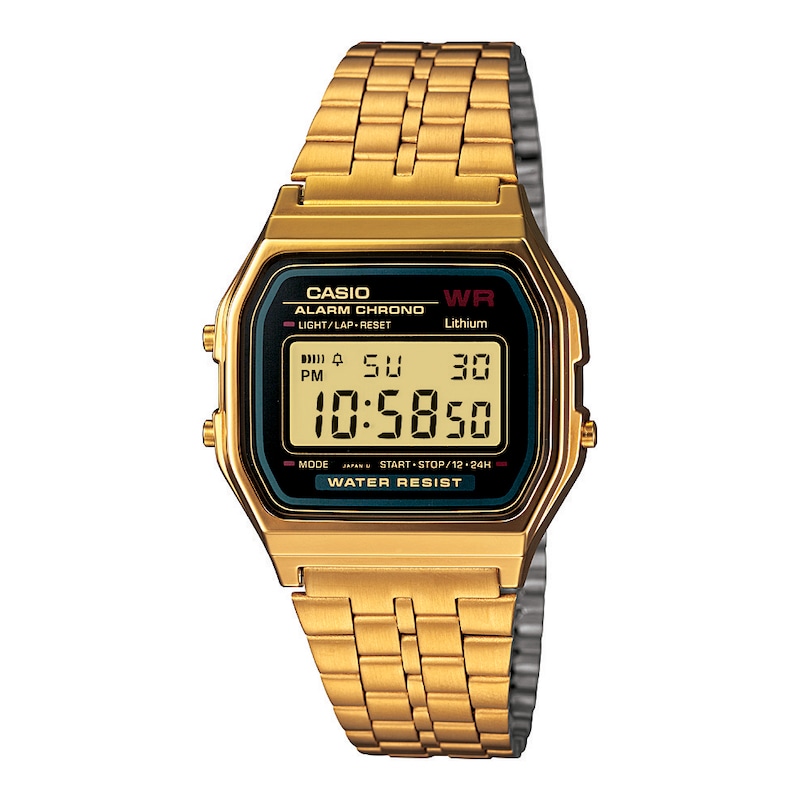 Main Image 1 of Casio Vintage A159WGEA-1EF Men's Yellow Gold Tone Digital Watch