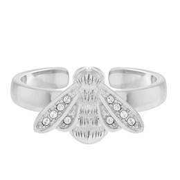 Olivia Burton Sterling Silver Bee Glitter Ring