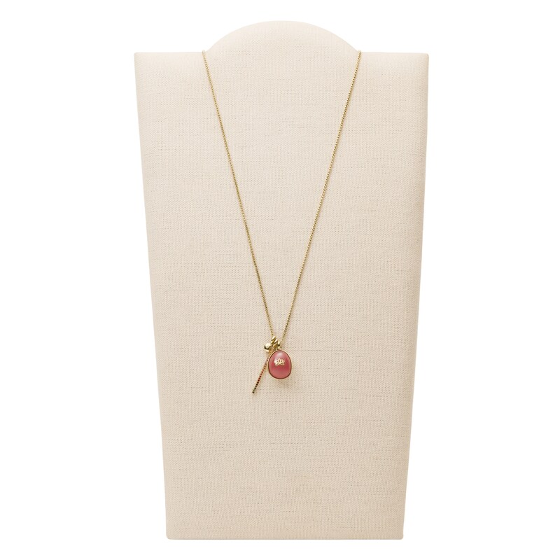 Main Image 2 of Fossil Modern Nomad Gold Tone Glass Stone Necklace