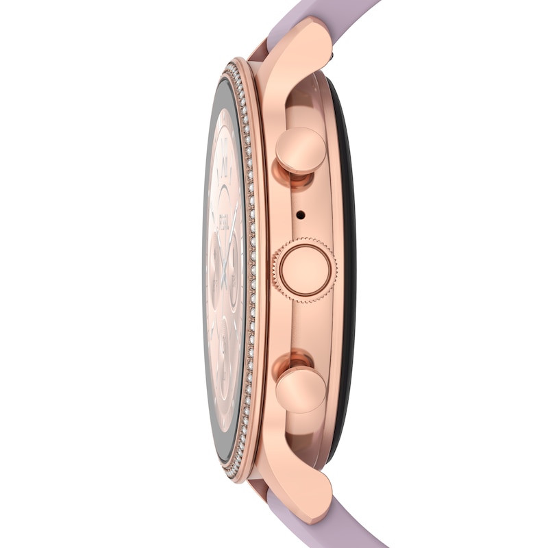 Main Image 3 of Fossil Gen 6 Purple Silicone Strap Smartwatch