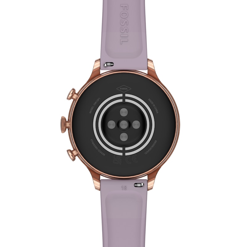 Main Image 4 of Fossil Gen 6 Purple Silicone Strap Smartwatch