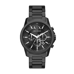Armani Exchange Men’s Black Stainless Steel Bracelet Watch
