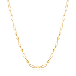 Ania Haie 14ct Gold Plated Heavy Spike Necklace