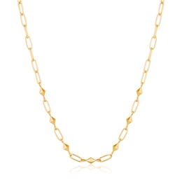 Ania Haie 14ct Gold Plated Heavy Spike Necklace