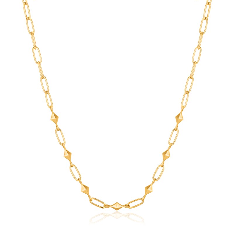 Ania Haie 14ct Gold Plated Heavy Spike Necklace