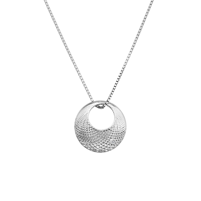 Hot Diamonds Quest Filigree Silver Circle Pendant