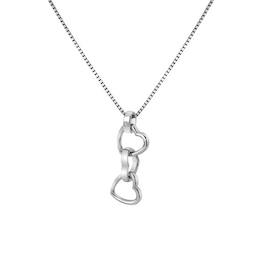Hot Diamonds Trio Triple Heart Sterling Silver Pendant