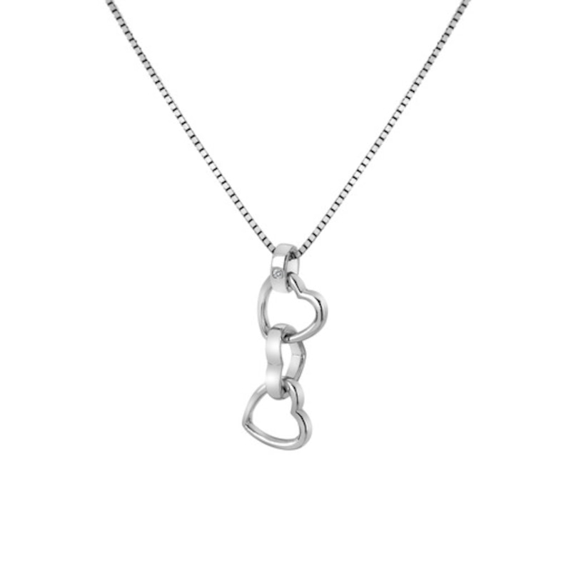 Main Image 1 of Hot Diamonds Trio Triple Heart Sterling Silver Pendant
