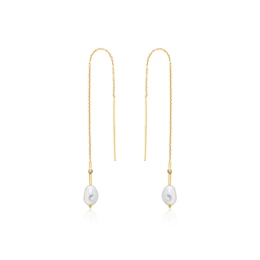 Ania Haie 14ct Gold Plated Pearl Threader Earrings