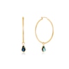 Thumbnail Image 0 of Ania Haie 14ct Gold Plated Tidal Abalone Drop Hoop Earrings