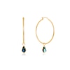 Thumbnail Image 1 of Ania Haie 14ct Gold Plated Tidal Abalone Drop Hoop Earrings