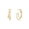Thumbnail Image 0 of Ania Haie 14ct Gold Plated Knot 12mm Hoop Earrings