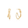 Thumbnail Image 1 of Ania Haie 14ct Gold Plated Knot 12mm Hoop Earrings