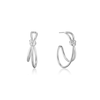 Thumbnail Image 0 of Ania Haie Sterling Silver Knot Stud Hoop Earrings
