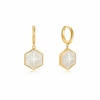 Thumbnail Image 1 of Ania Haie 14ct Gold Plated Compass Huggie Hoop Earrings