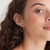 Thumbnail Image 2 of Ania Haie Sterling Silver Black Enamel Sparkle Hoop Earrings