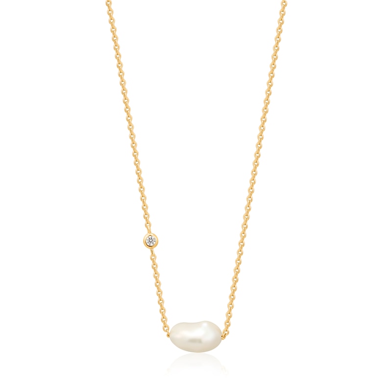 Main Image 1 of Ania Haie 14ct Gold Plated Pearl Necklace