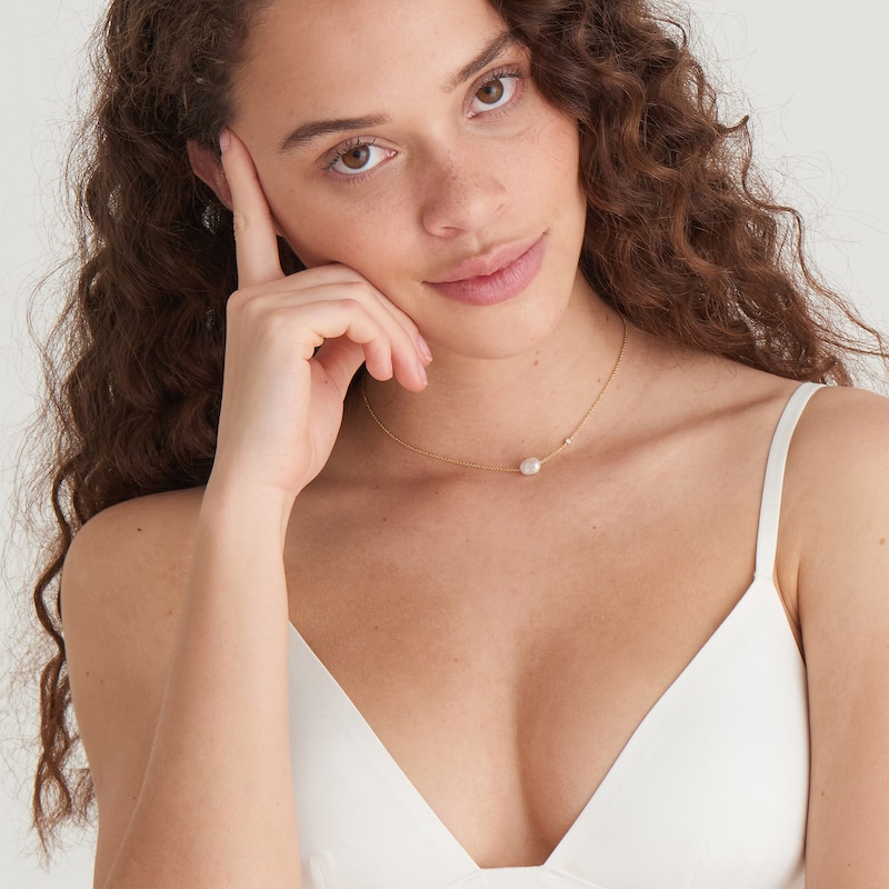 Main Image 2 of Ania Haie 14ct Gold Plated Pearl Necklace