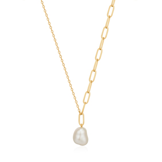 Ania Haie 14ct Gold Plated Pearl Chunky Necklace