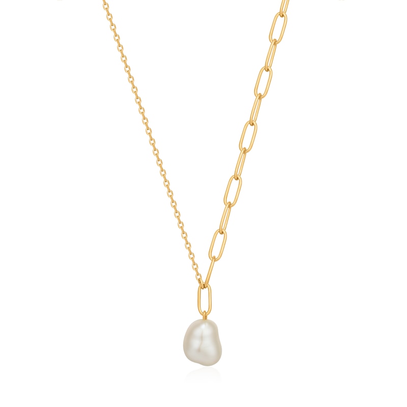 Main Image 1 of Ania Haie 14ct Gold Plated Pearl Chunky Necklace