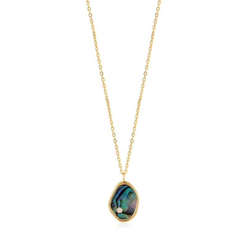 Ania Haie 14ct Gold Plated Tidal Abalone Necklace