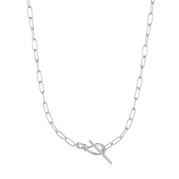 Ania Haie Sterling Silver Knot T Bar Chain Necklace