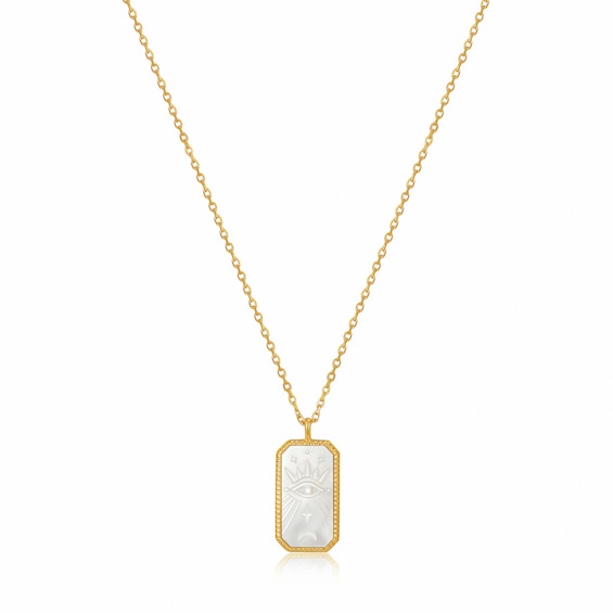 Ania Haie 14ct Gold Plated Evil Eye Pendant Necklace