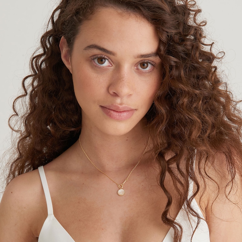 Main Image 2 of Ania Haie 14ct Gold Plated Eclipse Emblem Necklace