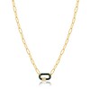 Thumbnail Image 0 of Ania Haie 14ct Gold Plated Green Enamel Carabiner Necklace