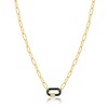 Thumbnail Image 0 of Ania Haie 14ct Gold Plated Green Enamel Carabiner Necklace