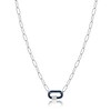 Thumbnail Image 0 of Ania Haie Sterling Silver Blue Enamel Carabiner Necklace