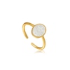 Thumbnail Image 1 of Ania Haie 14ct Gold Plated Evil Eye Emblem Adjustable Ring