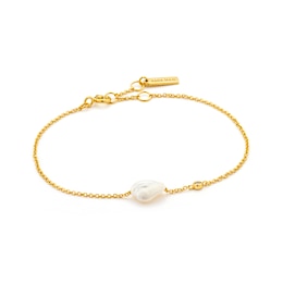 Ania Haie 14ct Gold Plated Pearl Bracelet