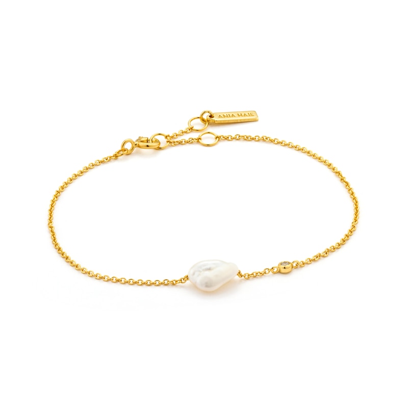 Main Image 1 of Ania Haie 14ct Gold Plated Pearl Bracelet