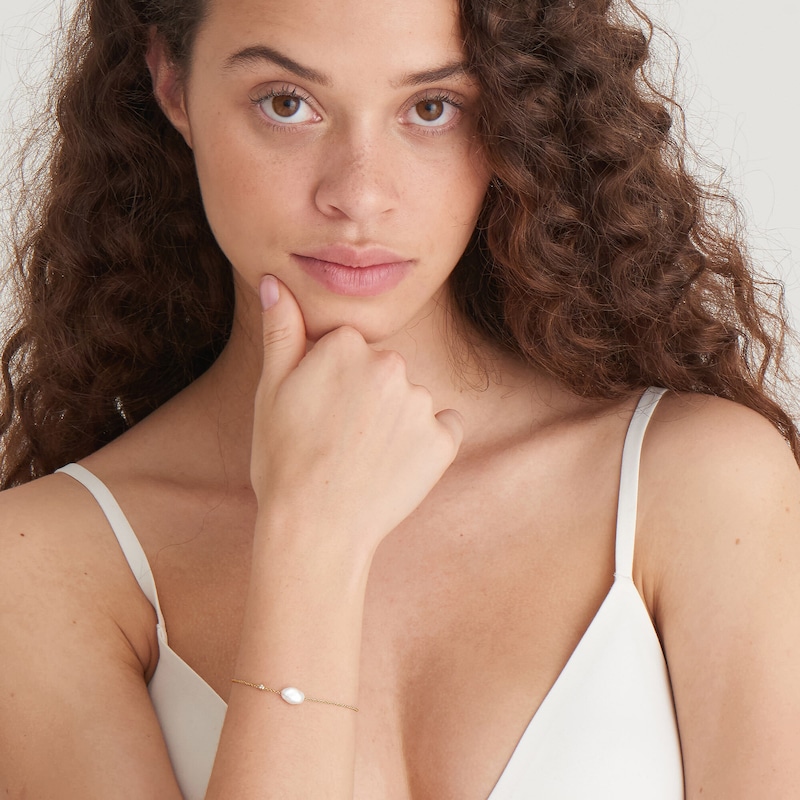 Main Image 2 of Ania Haie 14ct Gold Plated Pearl Bracelet