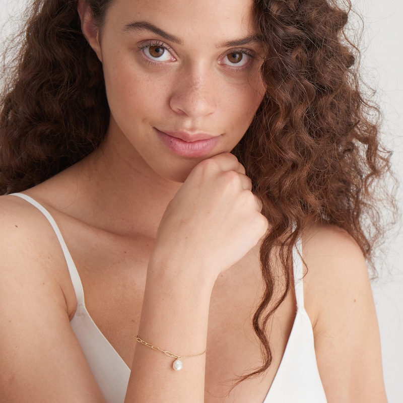 Main Image 2 of Ania Haie 14ct Gold Plated Pearl Chunky Bracelet