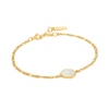 Thumbnail Image 0 of Ania Haie 14ct Gold Plated Compass Figaro Chain Bracelet