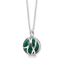 Angel Whisperer Powerful Stone Malachite 925 Sterling Silver Pendant
