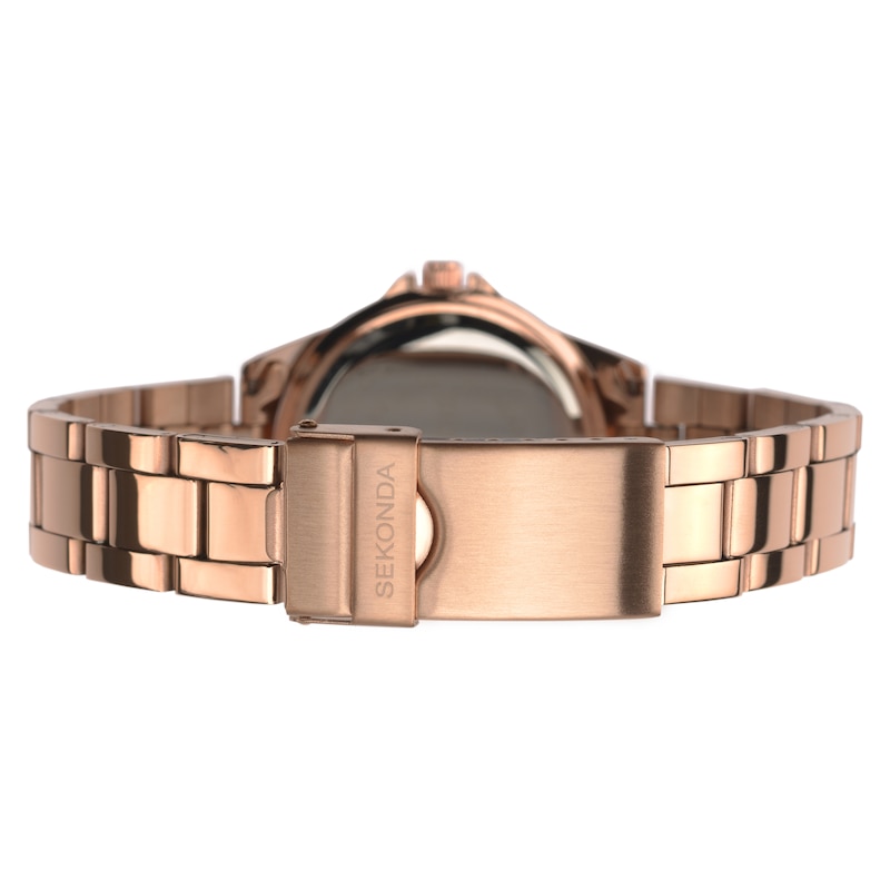 Sekonda Ladies' Charlotte Burgundy Dial Rose Gold Alloy Bracelet Watch