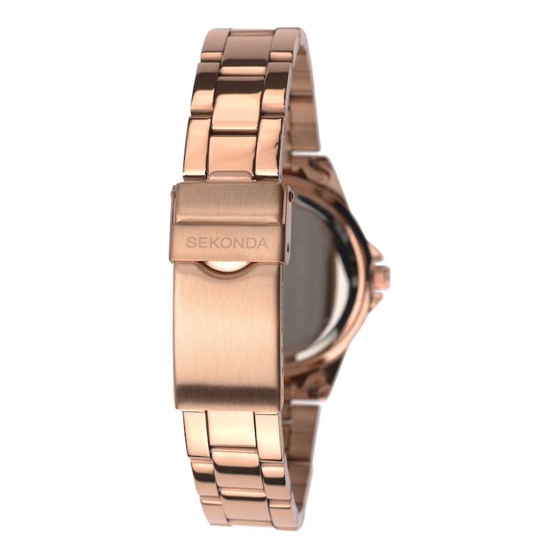 Sekonda Ladies' Charlotte Burgundy Dial Rose Gold Alloy Bracelet Watch