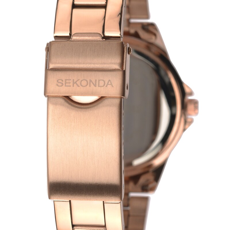 Sekonda Ladies' Charlotte Burgundy Dial Rose Gold Alloy Bracelet Watch