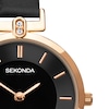 Thumbnail Image 2 of Sekonda Ladies' Elegance Black Leather Strap Watch