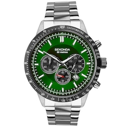Sekonda Velocity Men's Green Dial Stainless Steel Bracelet Watch