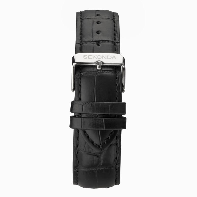 Sekonda Men's Black Leather Strap Watch H.Samuel