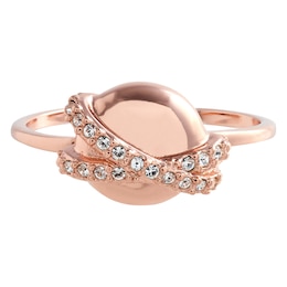 Olivia Burton Classics Rose Gold Tone Crystal Planet Ring