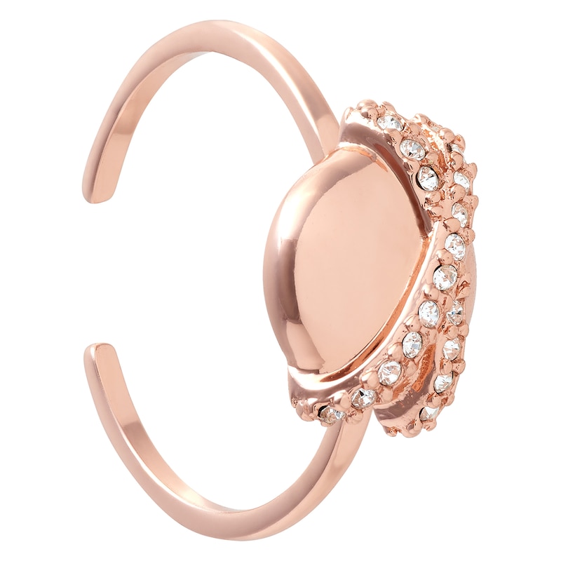 Olivia Burton Classics Rose Gold Tone Crystal Planet Ring