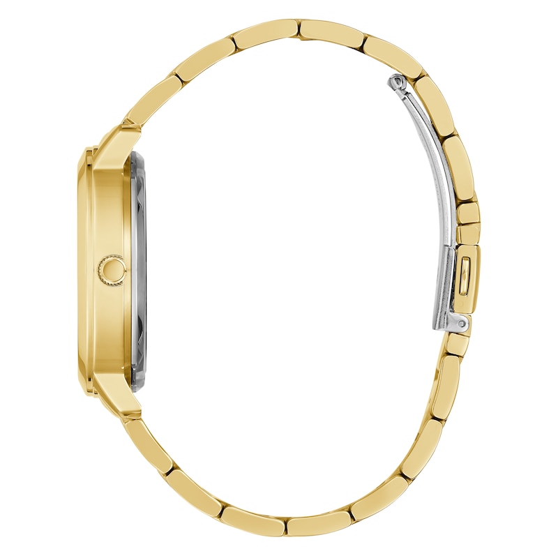 Guess Ladies’ Sparkle Logo Dial Gold Tone Stainless Steel Bracelet Watch